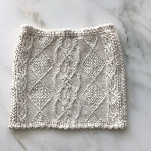 ZARA Embroidered Knitted Beaded Crop Tube Top - Picture 3 of 4